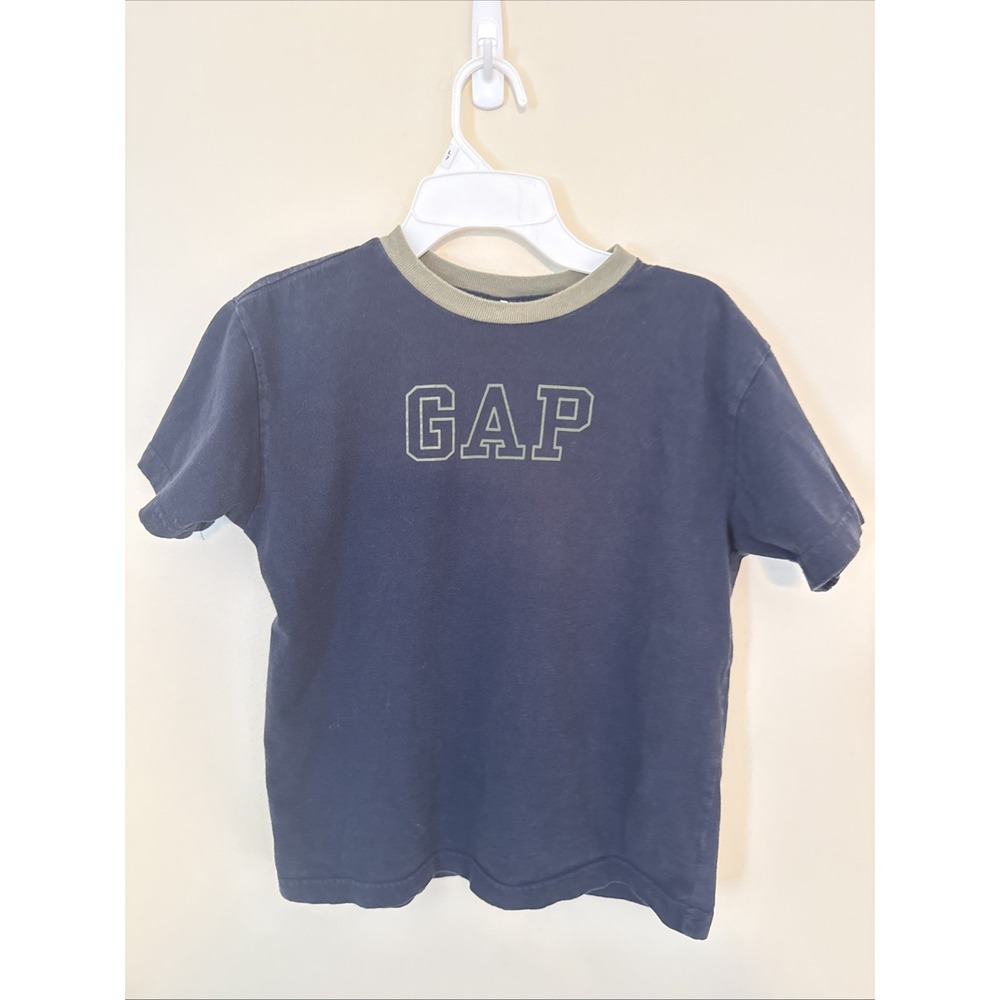 Gap Kids M (7-8) Short Sleeve T Shirt Casual Navy Blue/Green